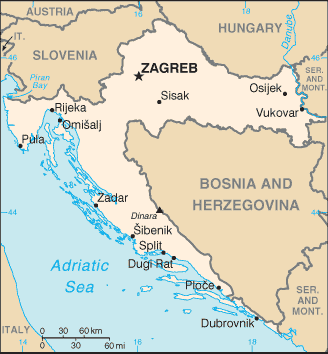 croatie politique carte